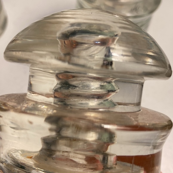 Vintage PYREX Clear Glass Electric Wire Insulators Set of 3 - Picture 7 of 9